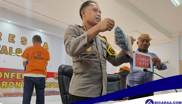 Sembunyikan Dibelakang Pintu, Kurir Narkoba di Kota Gorontalo Diringkus Polres Gorontalo Kota