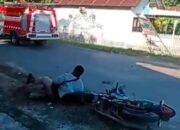 Viral Mobil Damkar Menuju Lokasi Kebakaran Tabrak Polisi Bone Bolango hingga Terlempar