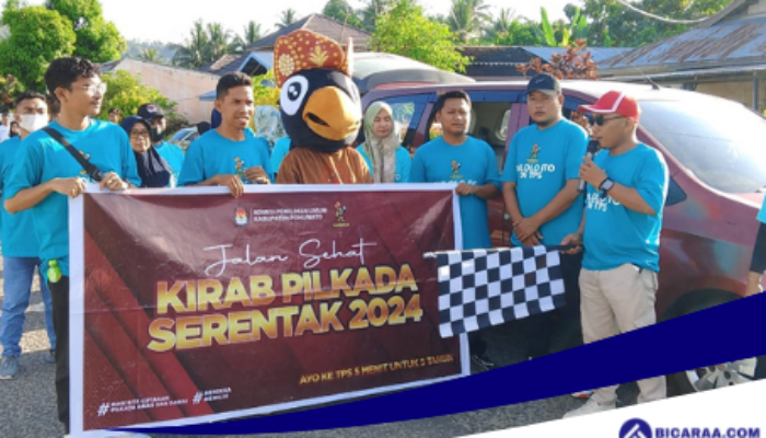 KPU Pohuwato Gelar Kirab Pilkada Serentak 2024 di Kecamatan Paguat