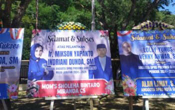 Dilantik Jadi Anggota DPRD Gorontalo Mikson Yapanto Dikirim Karangan Bunga, Selamat dan Sukses