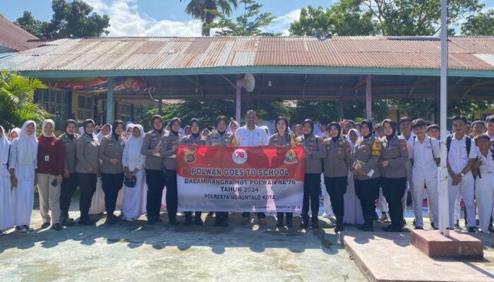 Sambut HUT Polwan RI Ke-76, Srikandi Polresta Gorontalo Sukses Gelar Goes To School