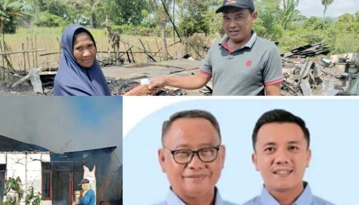 Sumarwoto Kirim Bantuan untuk Korban Kebakaran di Desa Tabulo Selatan Boalemo