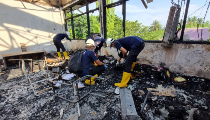 Update Peristiwa: Tim Labfor Mabes Polri Investigasi Kebakaran di Mapolda Gorontalo