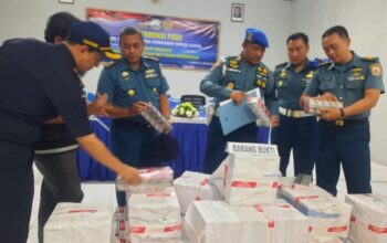 Lanal Gorontalo Gagalkan Penyelundupan Rokok Ilegal Senilai Puluhan Juta Rupiah