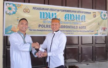 Polres Gorontalo Kota Sembelih Hewan Kurban, Tebar Kepedulian Sosial