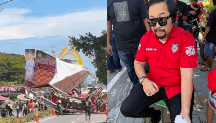 Panggung Garis Start Drag Race Pohuwato Ambruk, Ketua IMI Gorontalo Terluka