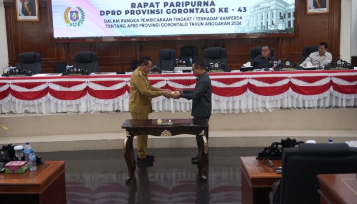 Semua Fraksi DPRD Gorontalo Terima Ranperda APBD 2026