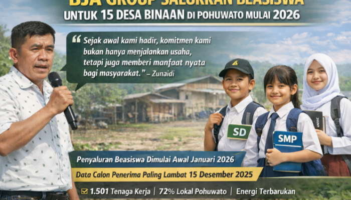 BJA Group Mulai 2026 Salurkan Beasiswa untuk Warga 15 Desa Binaan