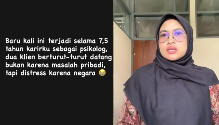 Curhatan Psikolog Viral, Klien Stres Berat Akibat Situasi Negara