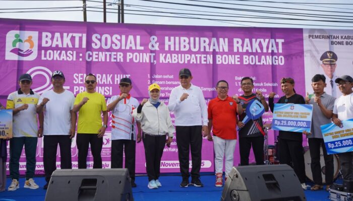 Thomas Mopili Hadiri Baksos HUT ke-25 Provinsi Gorontalo di Bone Bolango