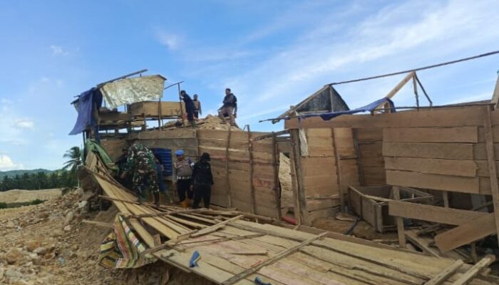 Camp PETI Dengilo Pohuwato Dibongkar, Diduga Milik Oknum Polisi