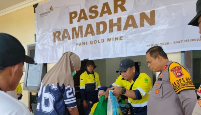 Ramadan Berkah, Tambang Emas Pani Gelar Pasar Murah untuk Warga Pohuwato