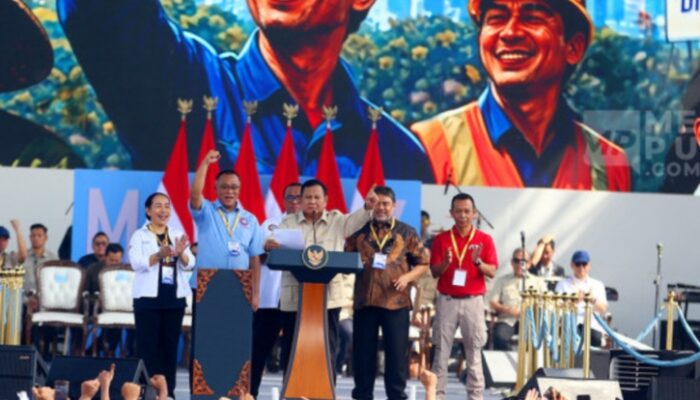 May Day 2026 di Monas, Buruh Nyanyikan Internasionale