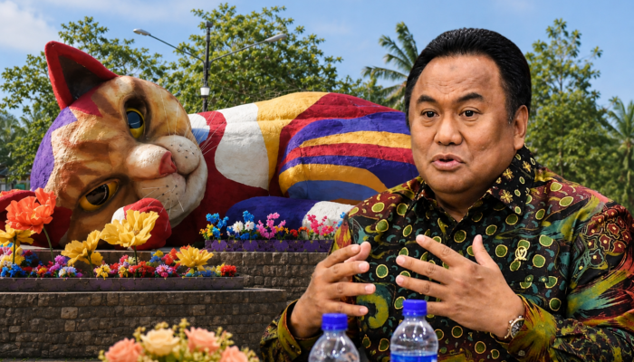 Pentadio Bersolek, Kucing Raksasa Tiba, Gobel Sambut PENAS 2026