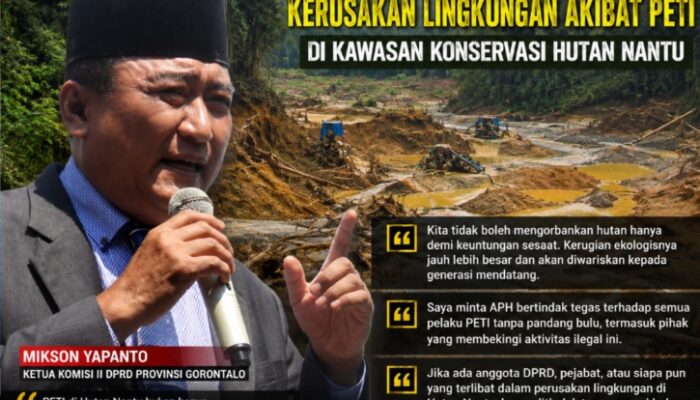 Mikson Kecam PETI di Hutan Nantu, Desak APH Tindak Tegas Pelaku